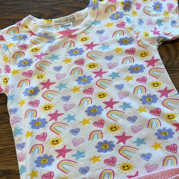 Baby tee and shorts set flower power baby girl - Picture 3 of 6